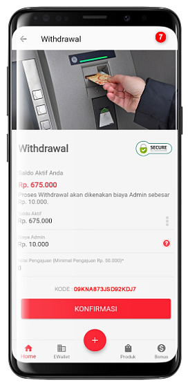 Pencairan komisi otomatis di aplikasi JavaMLM