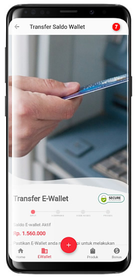 Transaksi penuh dalam aplikasi JavaMLM